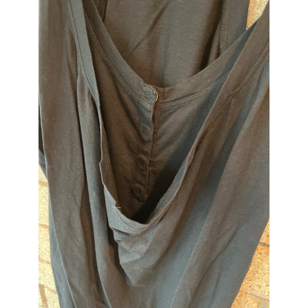 Theory Black Draped Racerback Tank Top M/M Sleeveless Made In Peru Elegant Women - Picture 5 of 7